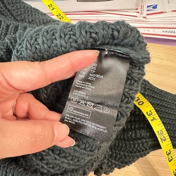 NEW H&M Women’s Peter Pan Collar Rib-Knit Sweater in Green Sz XS - Picture 11 of 11